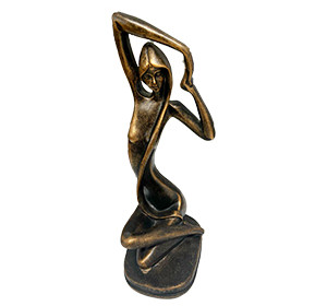 Graceful Resin Woman Statue